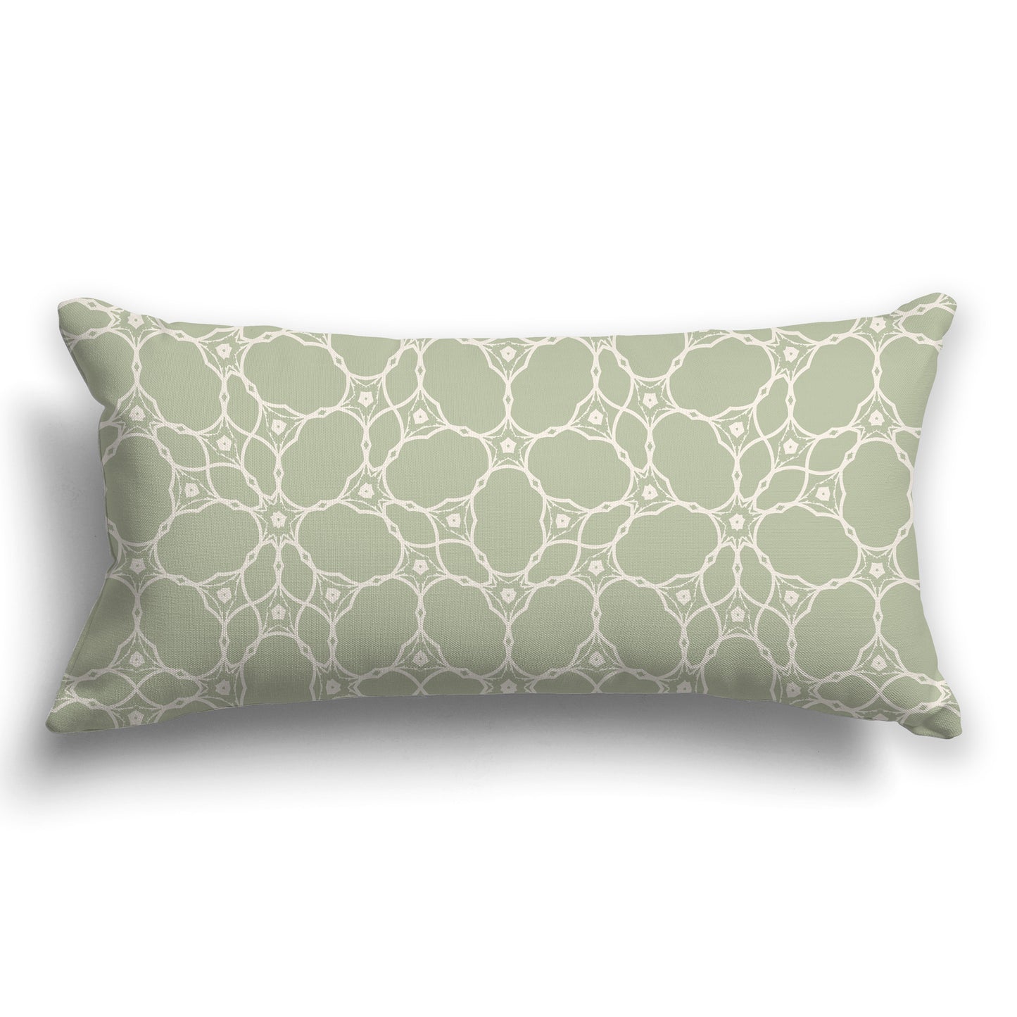 Throw Pillow with Green and Beige Pattern on Both Sides, CAPC-1073-212