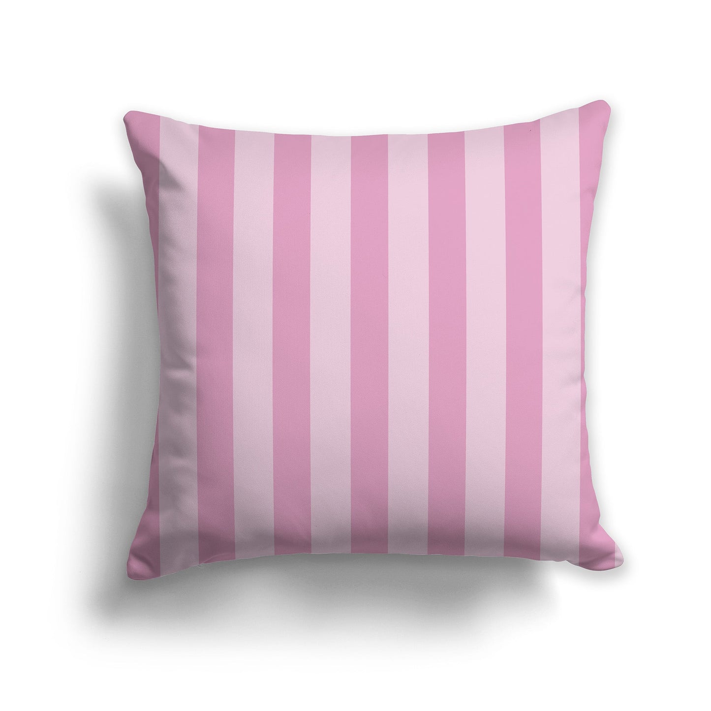 Throw Pillow with Two-tone Pink Vertical Bars on Front and Solid Pale Pink Back, CAPC-1081-051