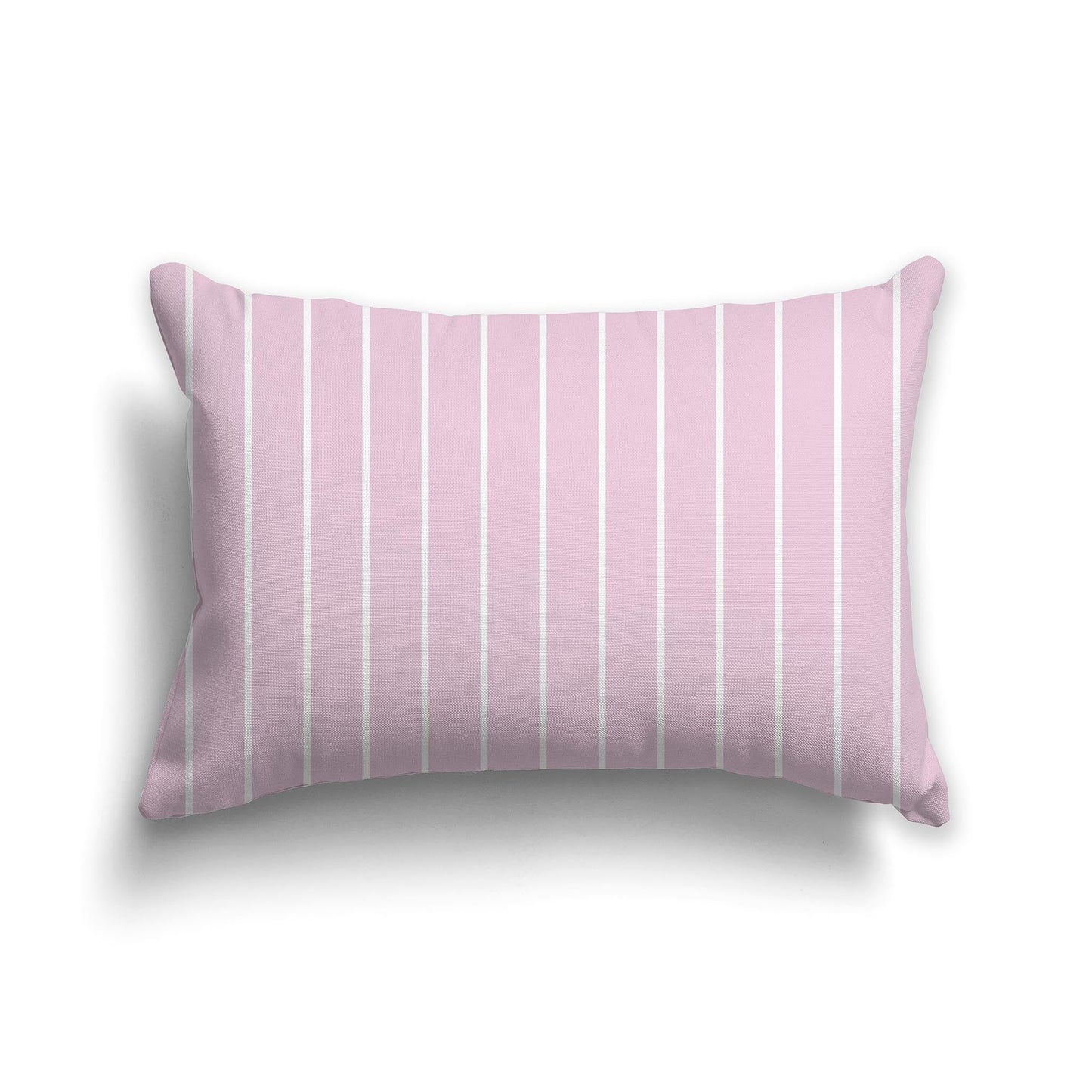 Pale Pink Throw Pillow with Fine White/Beige-white Vertical Stripes on Front, CAPC-1081-152