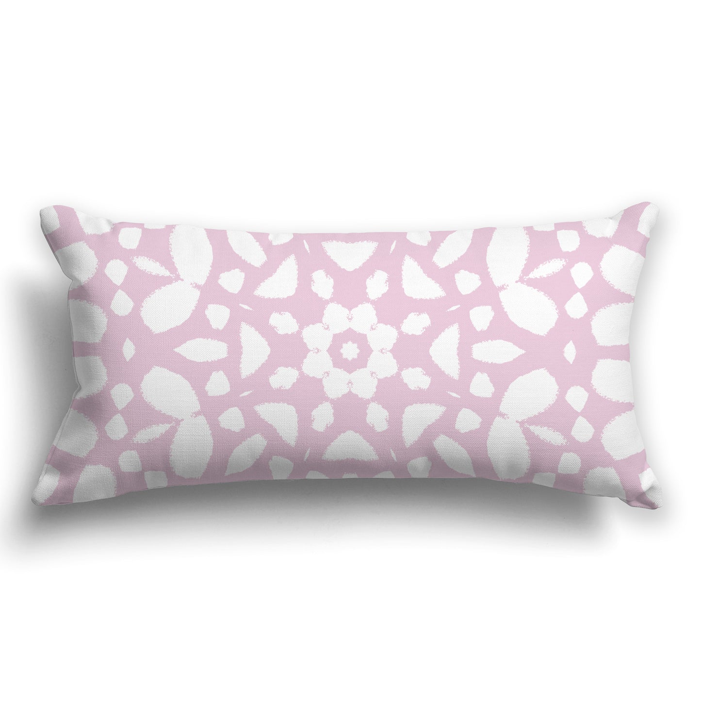Pale Pink Throw Pillow with White/Beige-white Circular Pattern on Both Sides, CAPC-1081-182