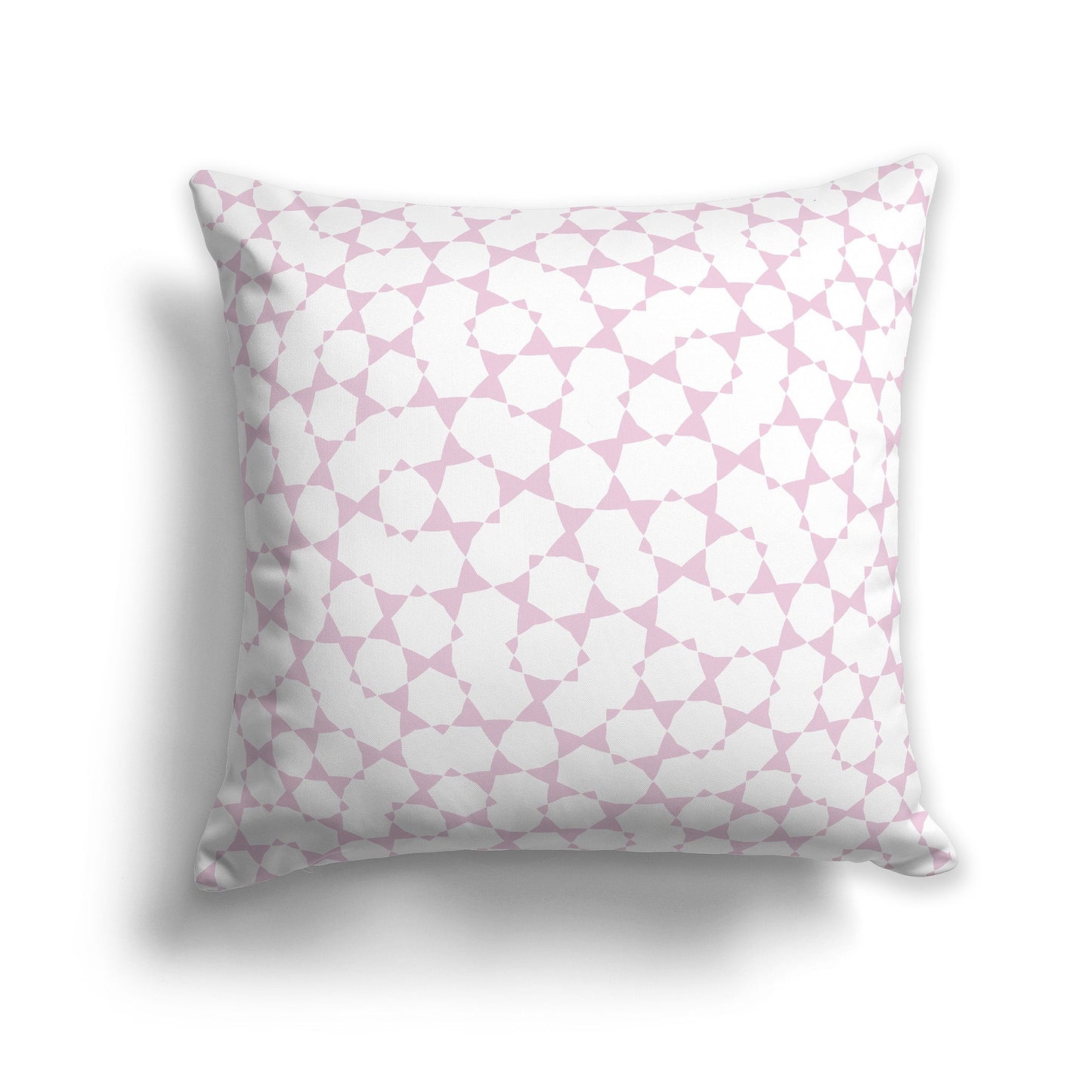 Throw Pillow with Pink and White/Beige-white Pattern on Both Sides, CAPC-1081-201