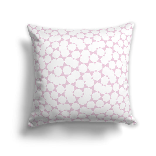 Throw Pillow with Pink and White/Beige-white Pattern on Both Sides, CAPC-1081-201