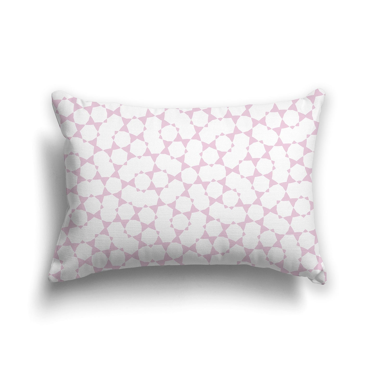 Throw Pillow with Pink and White/Beige-white Pattern on Both Sides, CAPC-1081-201