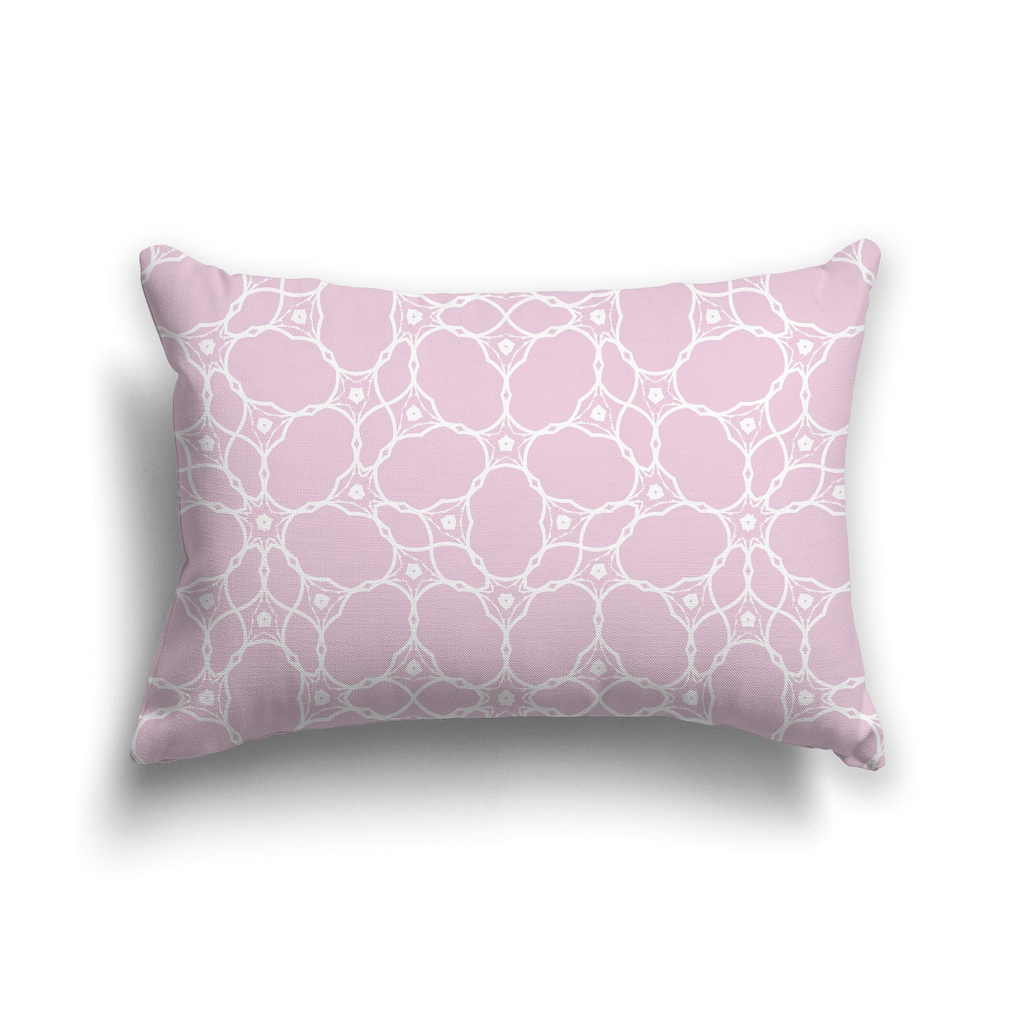 Throw Pillow with Pale Pink and White/Beige-white Pattern on Both Sides, CAPC-1081-212