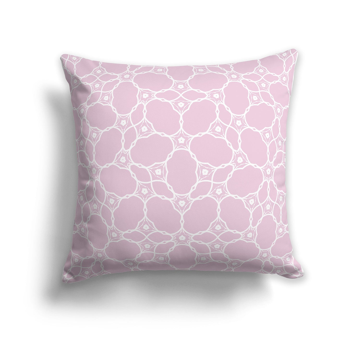 Throw Pillow with Pale Pink and White/Beige-white Pattern on Both Sides, CAPC-1081-212