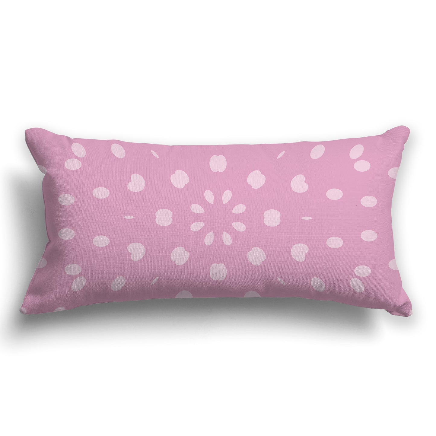 Pink Throw Pillow with White/Beige-white Burst Pattern on Front, CAPC-1081-232