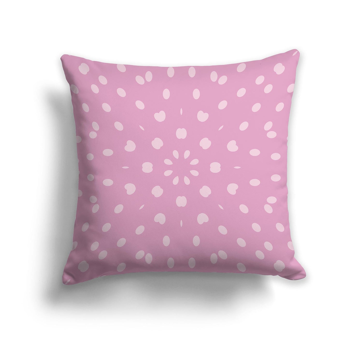 Pink Throw Pillow with White/Beige-white Burst Pattern on Front, CAPC-1081-232