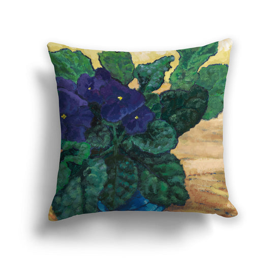 African Violets Fine Art Cushion Cover, CAPC-1090-1, 46 x 46 cm / 18 x 18 inches