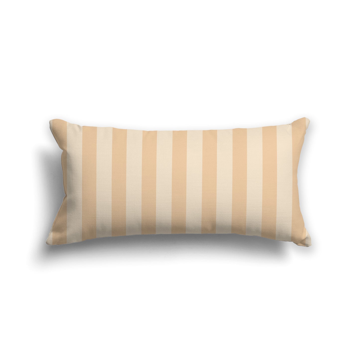Throw Pillow with Two-tone Tan Bars on Front and Solid Light Tan Back, CAPC-1091-051