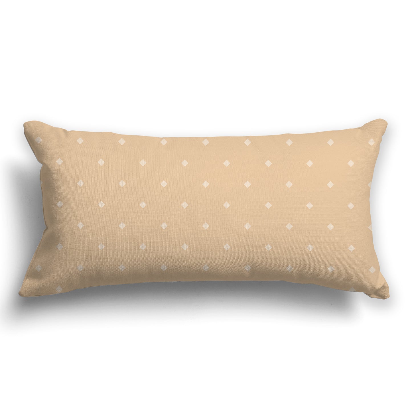 Tan Throw Pillow with Light Tan Diamond Pattern on Front and Solid Tan Back, CAPC-1091-101
