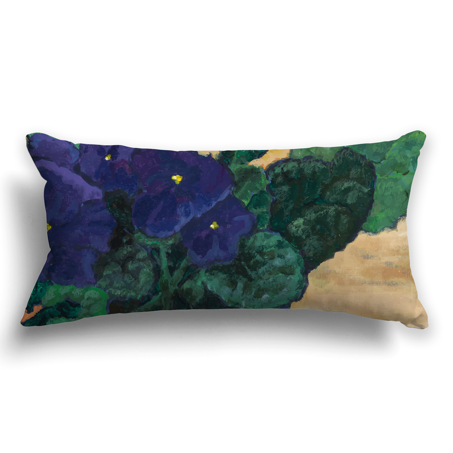 African Violets Fine Art Cushion Cover, CAPC-1090-1, 61 x 30 cm, 24 x 12 inches