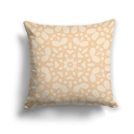 Throw Pillow with Circular Two-tone Tan Graphic on Both Sides, CAPC-1091-182