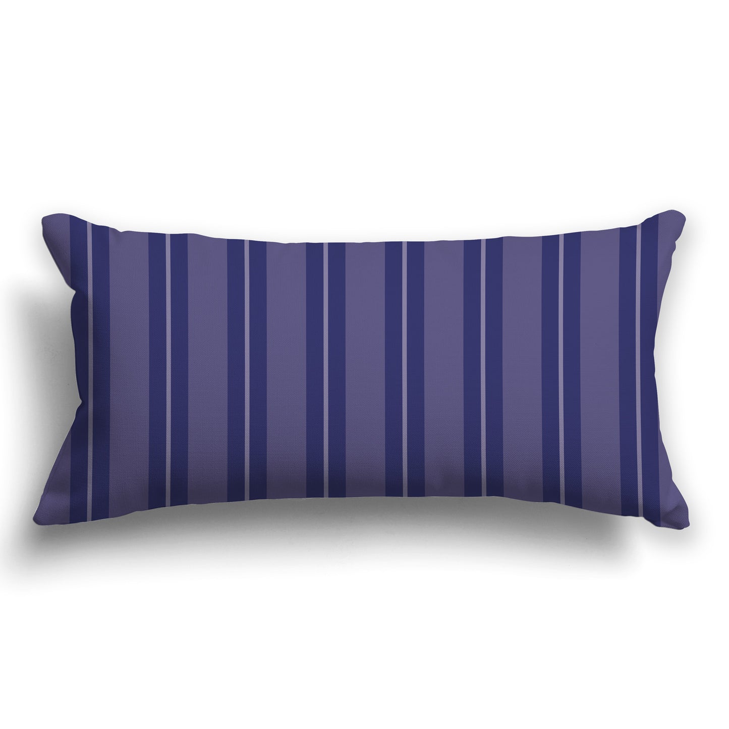 Two-tone Purple & White/Beige-white Multistripe Throw Pillow with Solid Purple Back, CAPC-1092-071