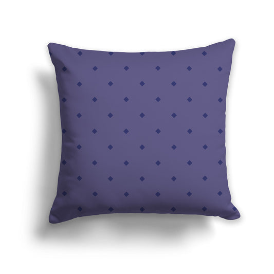 Two-tone Purple Throw Pillow with Diamond Pattern on Front and Solid Purple Back, CAPC-1092-101