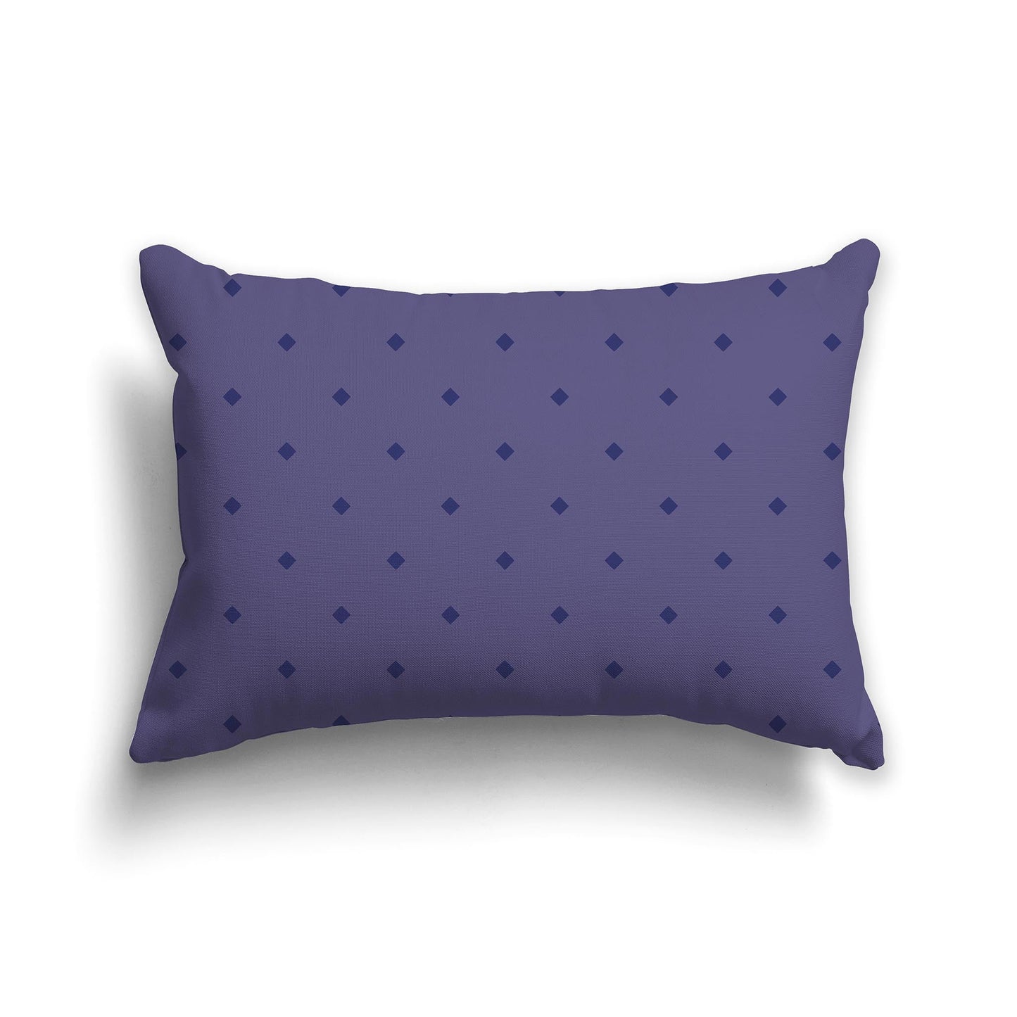 Two-tone Purple Throw Pillow with Diamond Pattern on Front and Solid Purple Back, CAPC-1092-101