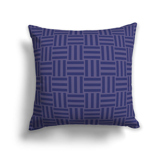Throw Pillow with Two-tone Purple Basket Weave Pattern on Both Sides, CAPC-1092-141