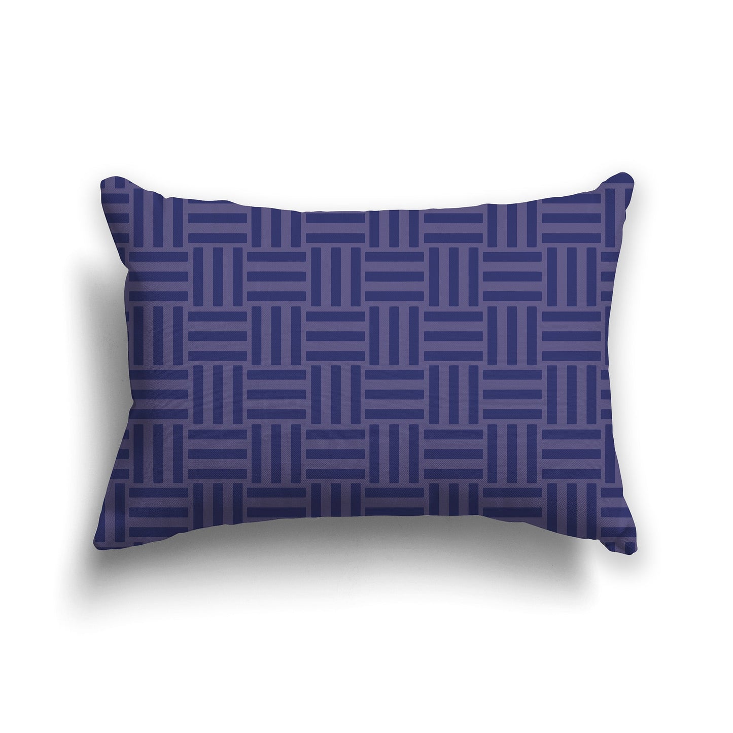 Throw Pillow with Two-tone Purple Basket Weave Pattern on Both Sides, CAPC-1092-141