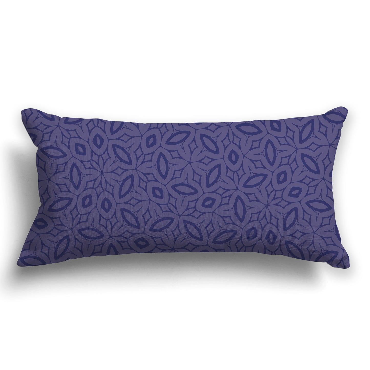 Two-tone Purple Throw Pillow with Leaf-life Pattern on Both Sides, CAPC-1092-221