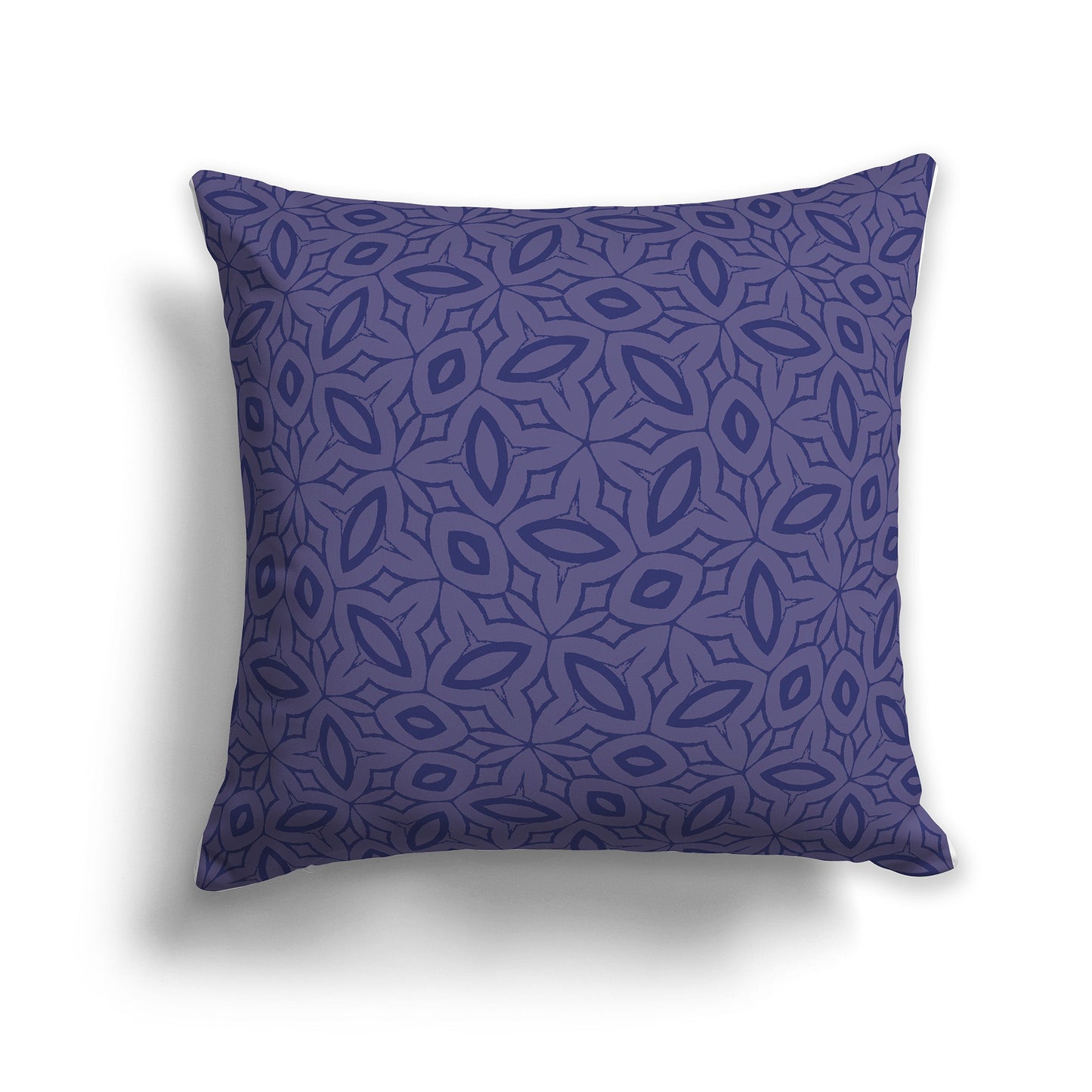 Two-tone Purple Throw Pillow with Leaf-life Pattern on Both Sides, CAPC-1092-221