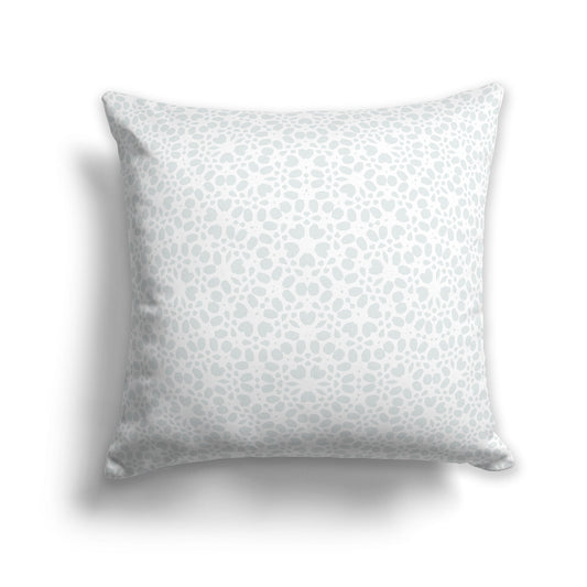 White/Beige-white Throw Pillow with Grey Paint Dab Pattern on Both Sides, CAPC-1101-161