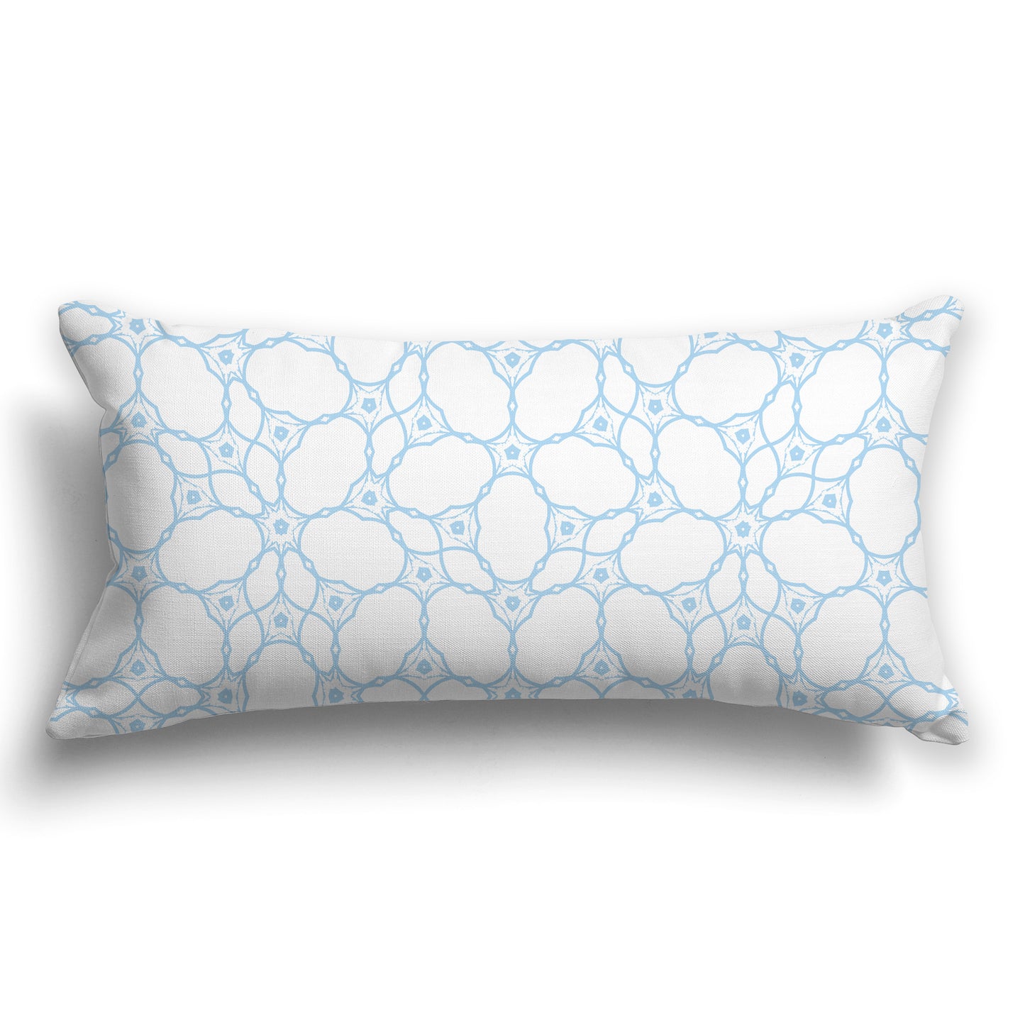 Throw Pillow with Light Blue and White/Beige-white Pattern on Both Sides, CAPC-1101-211