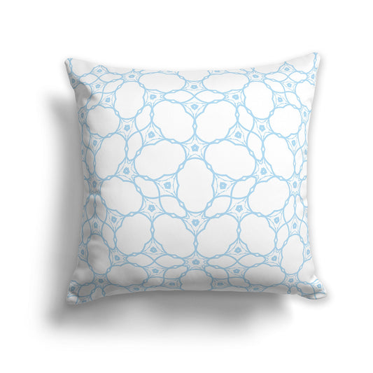 Throw Pillow with Light Blue and White/Beige-white Pattern on Both Sides, CAPC-1101-211