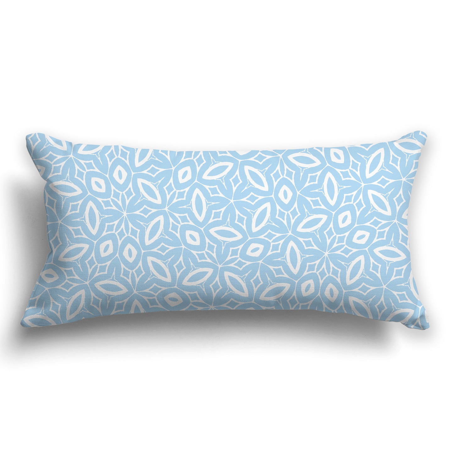 Throw Pillow with Light Blue and White/Beige-white Pattern on Both Sides, CAPC-1101-222