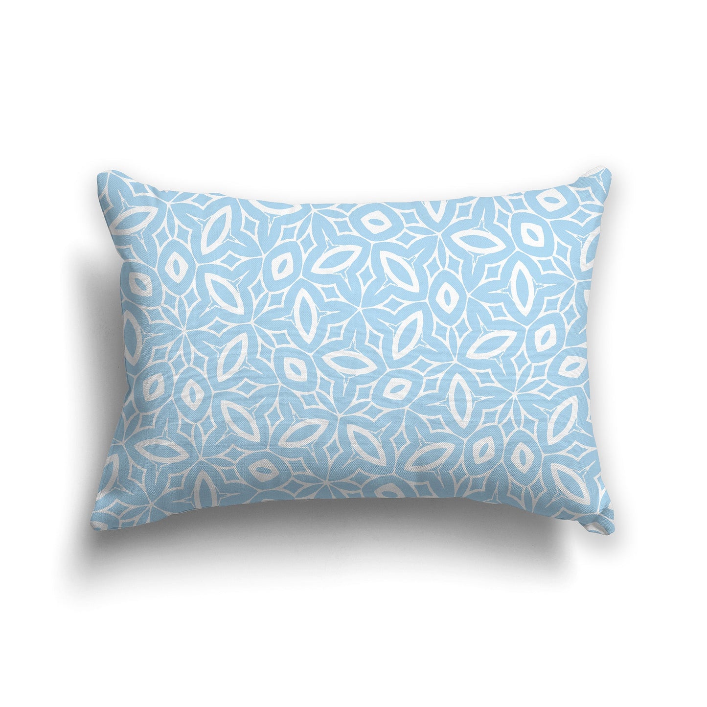 Throw Pillow with Light Blue and White/Beige-white Pattern on Both Sides, CAPC-1101-222