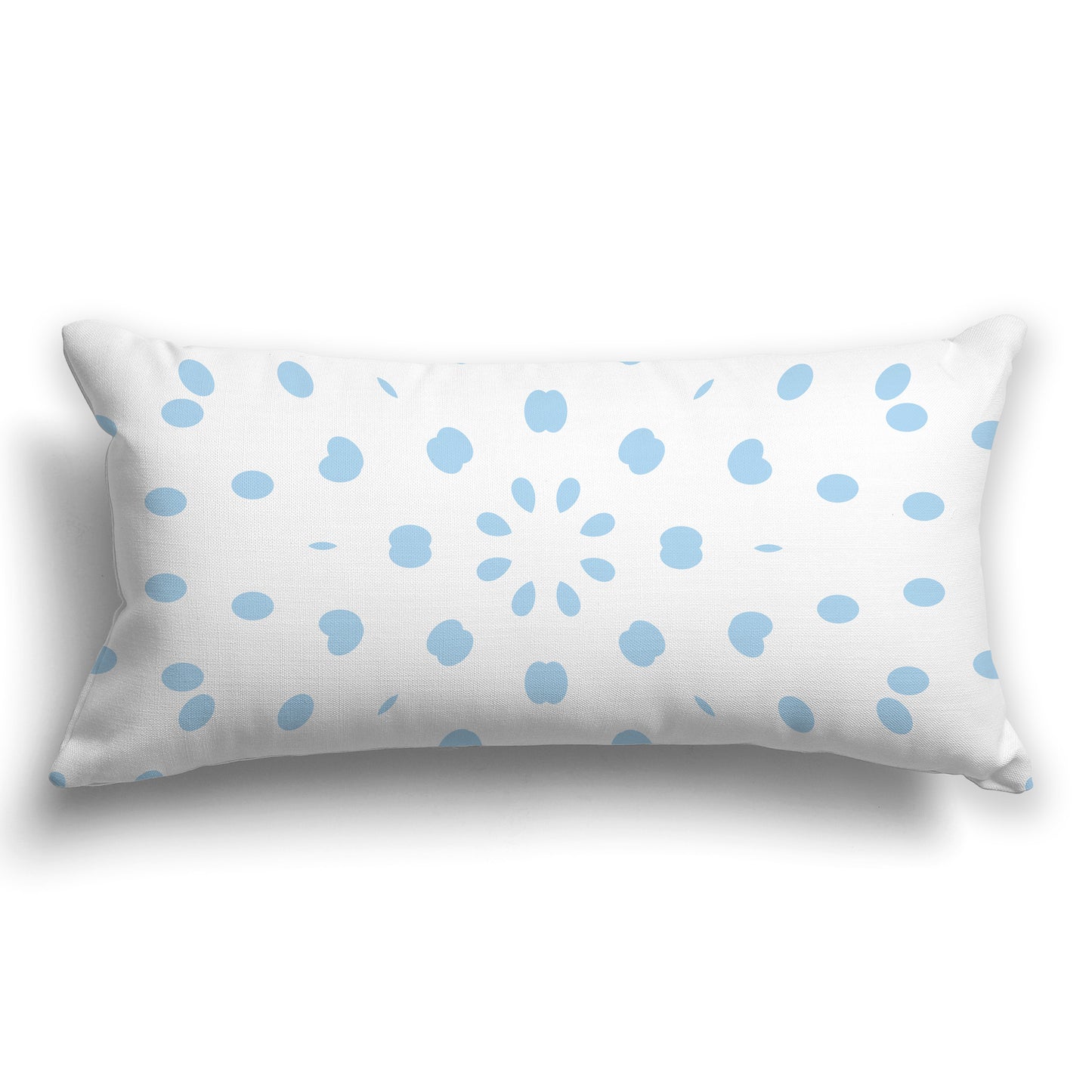 Throw Pillow with Light Blue and White/Beige-white Circular Pattern on Both Sides, CAPC-1101-231