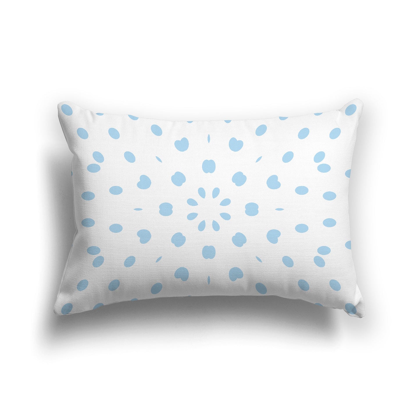 Throw Pillow with Light Blue and White/Beige-white Circular Pattern on Both Sides, CAPC-1101-231