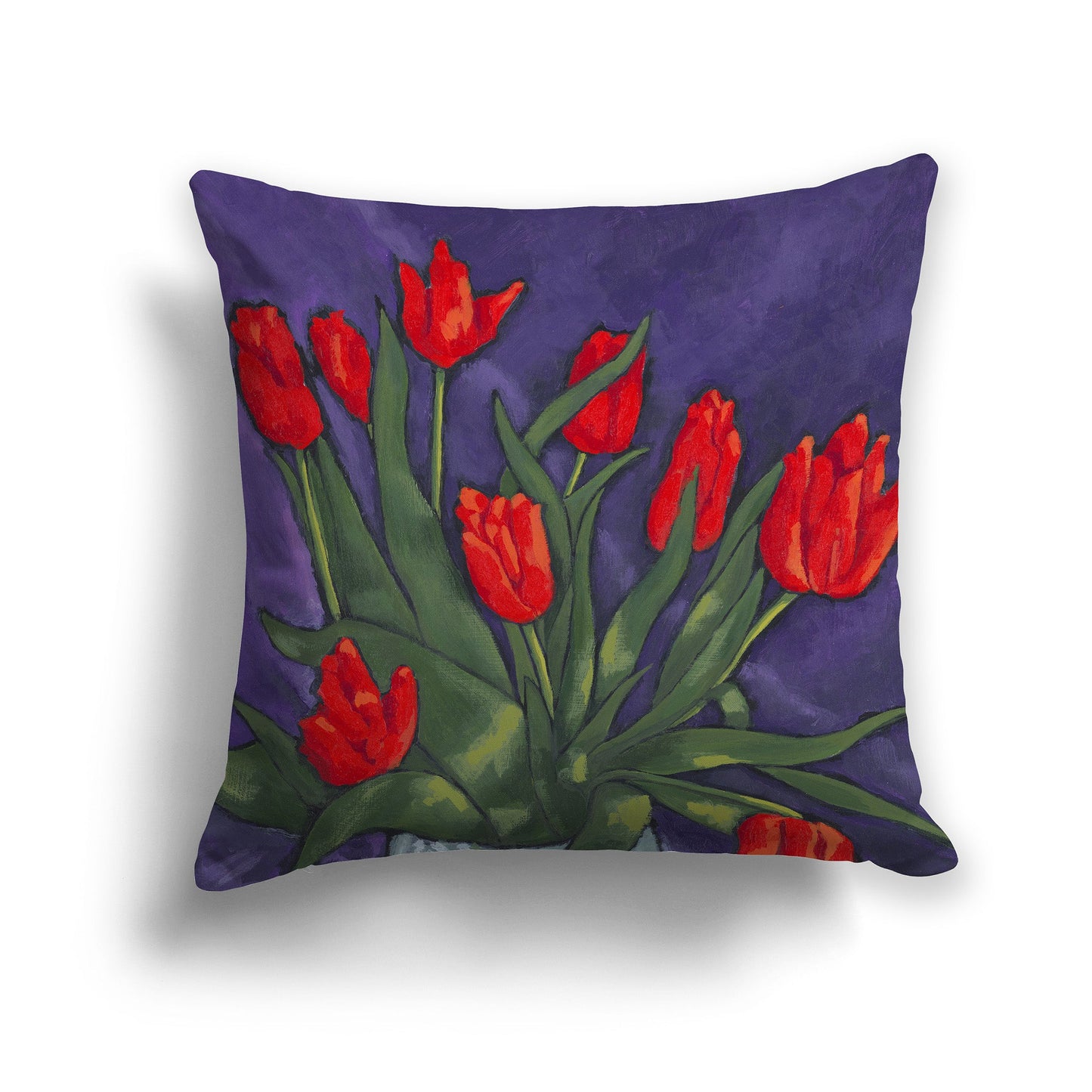 Red Tulips Fine Art Cushion Cover, CAPC-1110-1, 46 x 46 cm / 18 x 18 inches