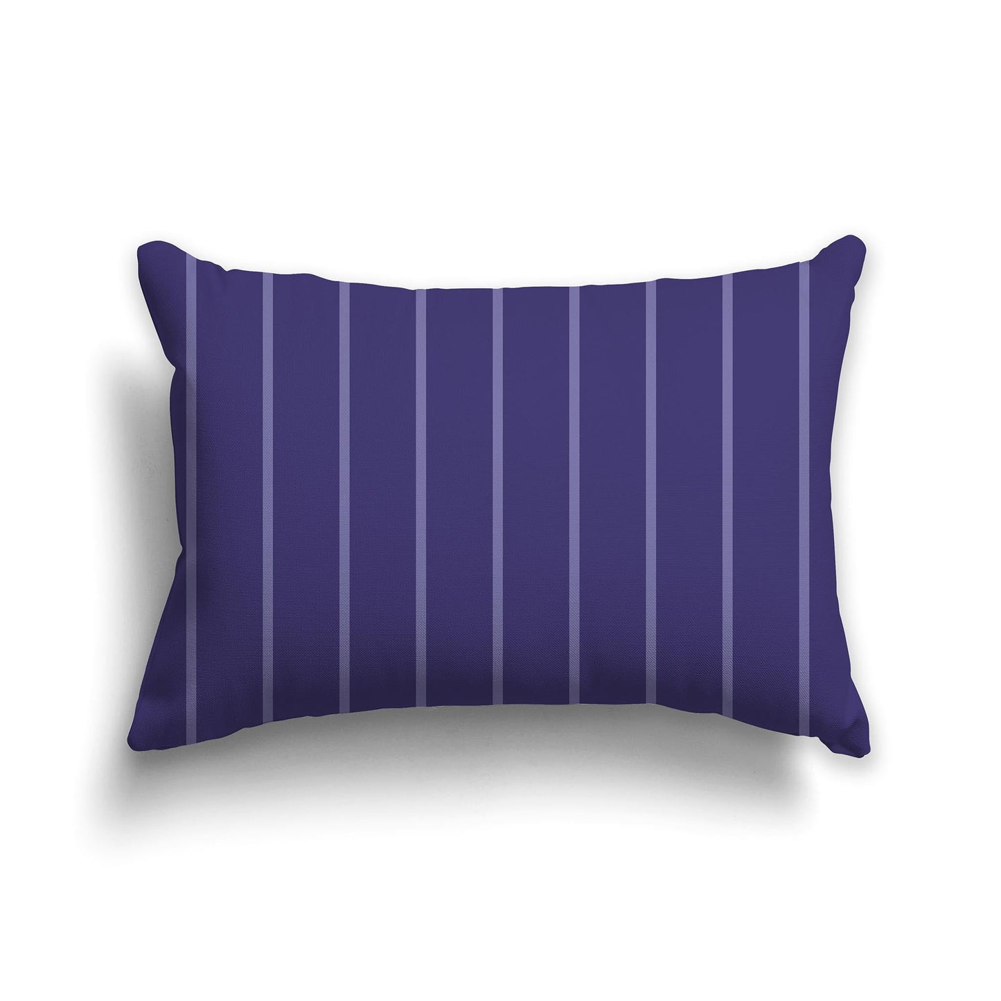 Dark Purple Throw Pillow with Thin Light Purple Stripes on Front and Solid Dark Purple Back, CAPC-1111-062