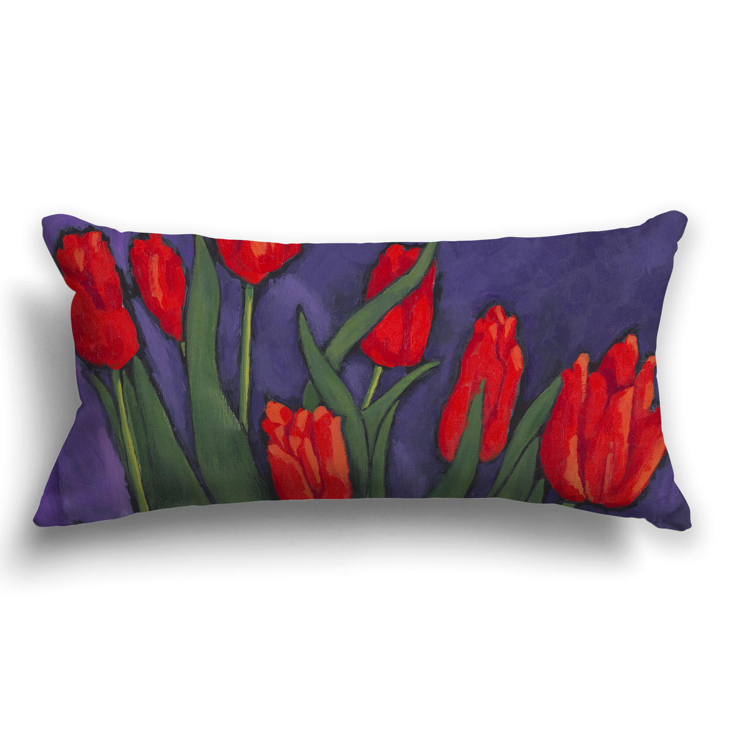 Red Tulips Fine Art Cushion Cover, CAPC-1110-1, 61 x 30 cm, 24 x 12 inches