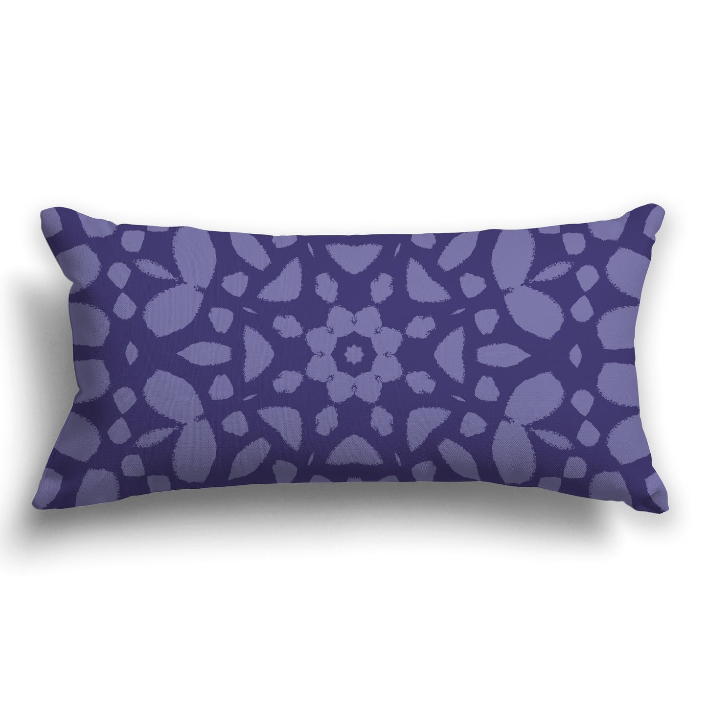 Dark Purple Throw Pillow with Light Purple Circular Pattern on Both Sides, CAPC-1111-182