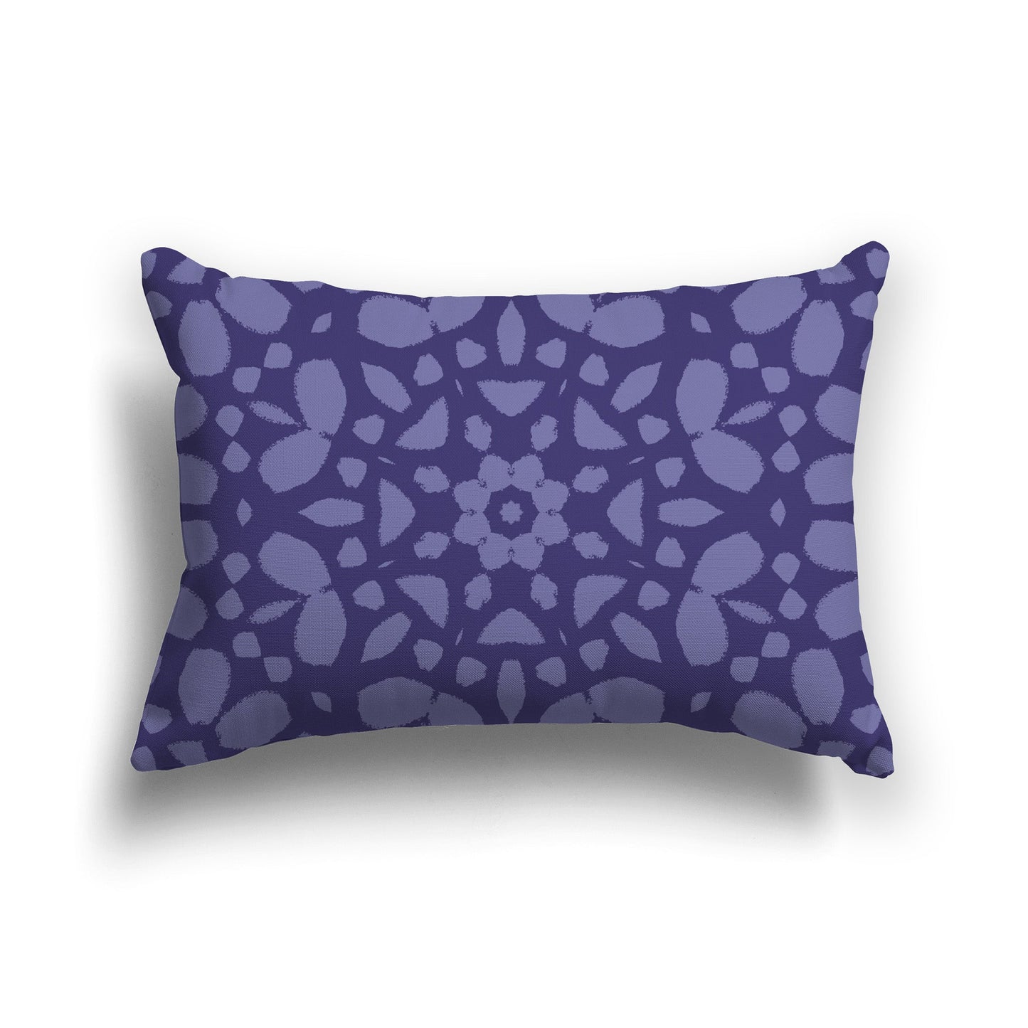 Dark Purple Throw Pillow with Light Purple Circular Pattern on Both Sides, CAPC-1111-182