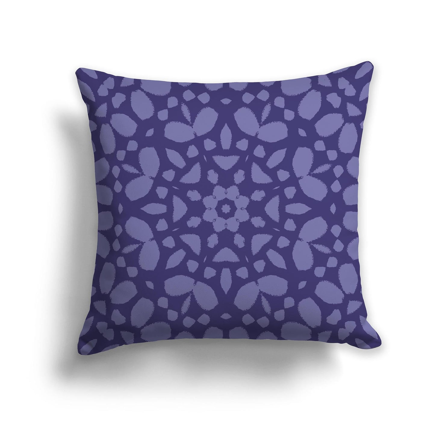 Dark Purple Throw Pillow with Light Purple Circular Pattern on Both Sides, CAPC-1111-182