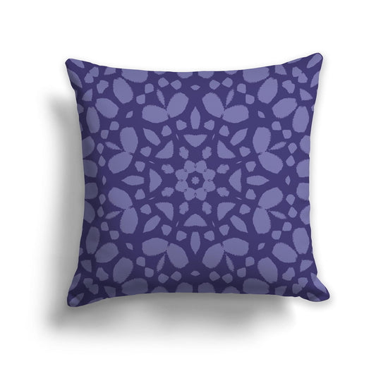 Dark Purple Throw Pillow with Light Purple Circular Pattern on Both Sides, CAPC-1111-182