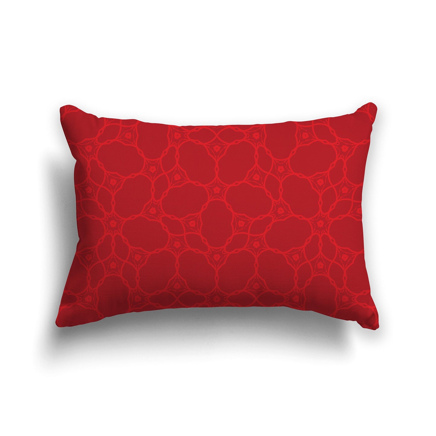 Throw Pillow with Two-tone Red Pattern on Both Sides, CAPC-1111-212