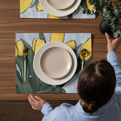 Placemat Set with Hand-painted Floral Print | CABF-1120