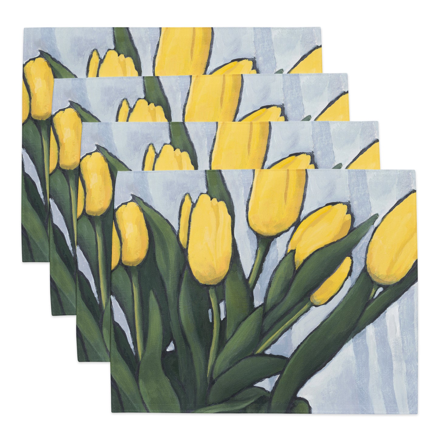 Placemat Set with Hand-painted Floral Print | CABF-1120