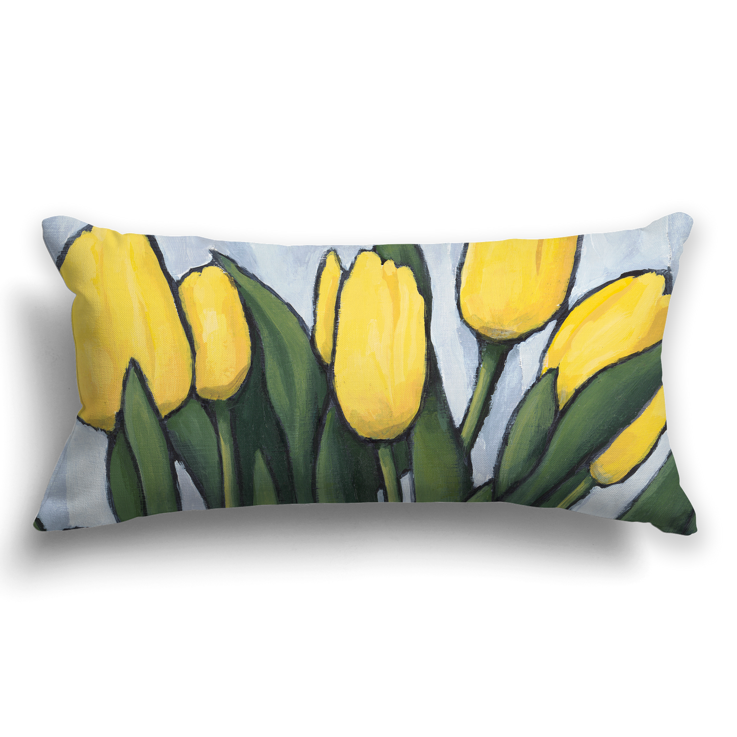 Yellow Tulips Fine Art Cushion Cover, CAPC-1120-1, 61 x 30 cm, 24 x 12 inches