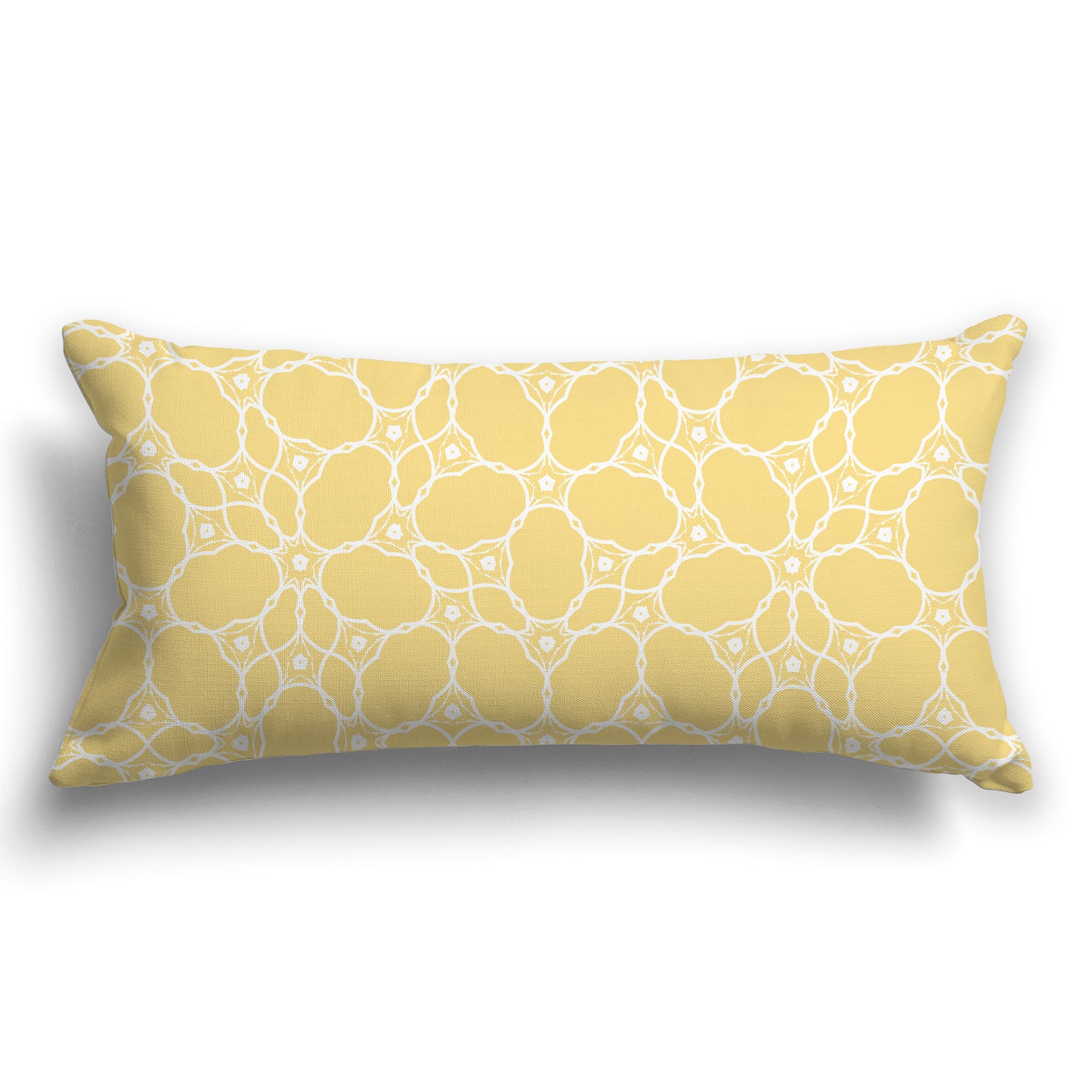 Throw Pillow with Yellow and White/Beige-white Pattern on Both Sides, CAPC-1121-212