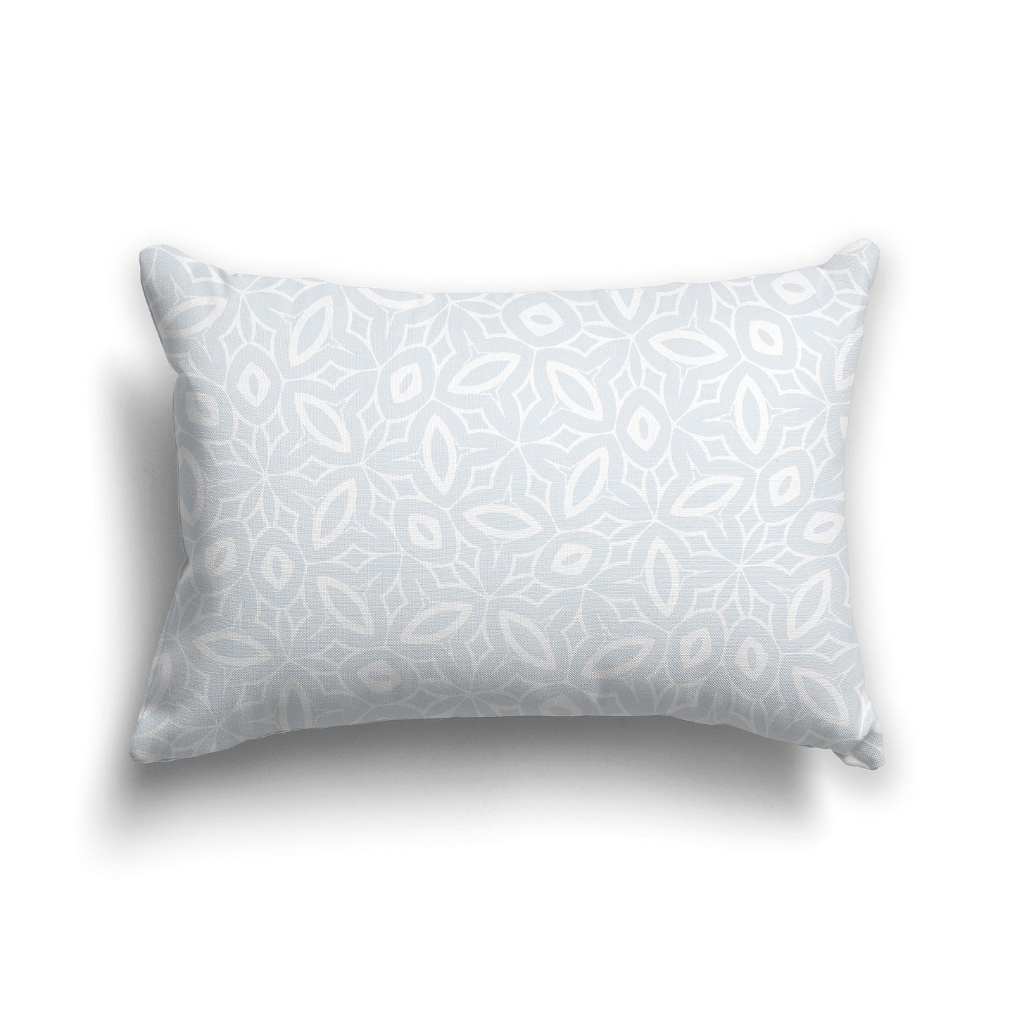 Light Grey Throw Pillow with White/Beige-white Pattern on Both Sides, CAPC-1121-223