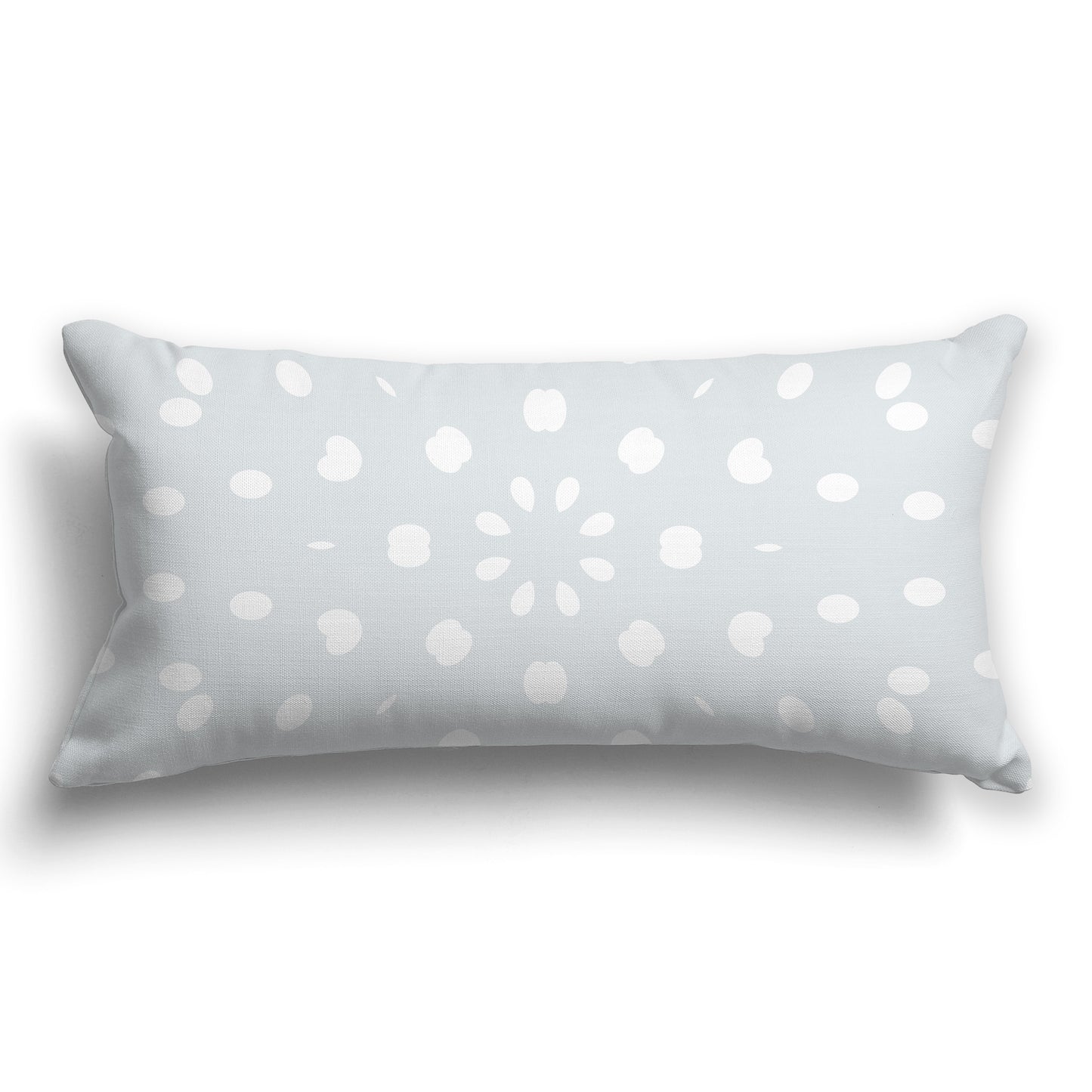Light Grey Throw Pillow with White/Beige-white Circular Star Burst on Both Sides, CAPC-1121-232
