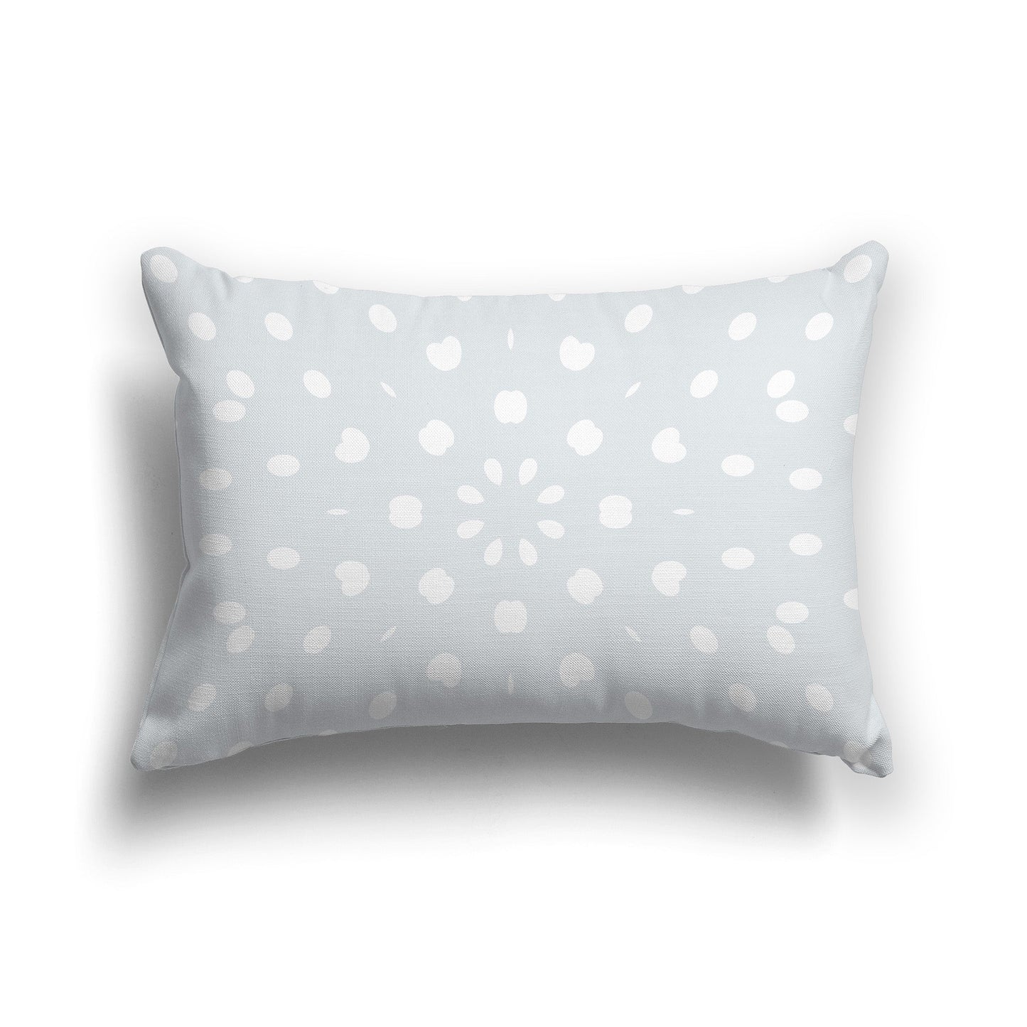 Light Grey Throw Pillow with White/Beige-white Circular Star Burst on Both Sides, CAPC-1121-232