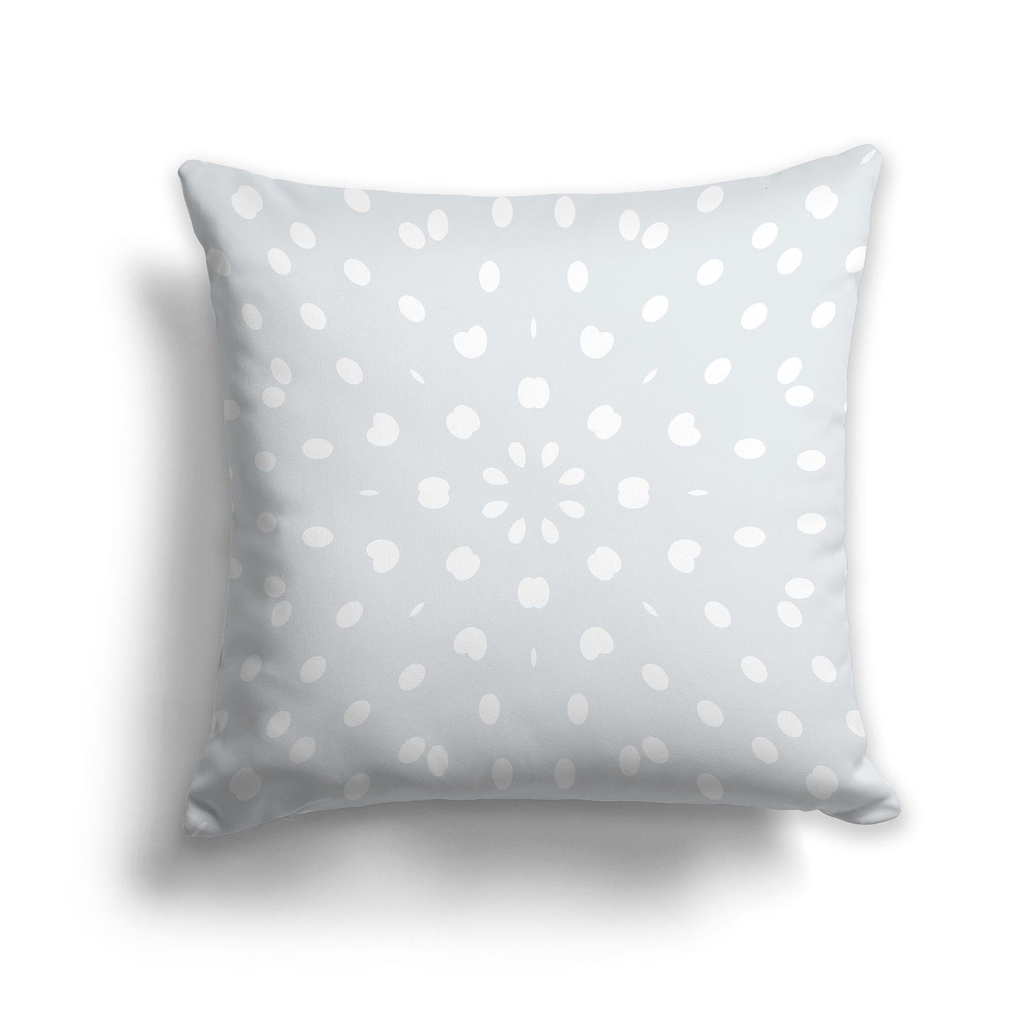 Light Grey Throw Pillow with White/Beige-white Circular Star Burst on Both Sides, CAPC-1121-232