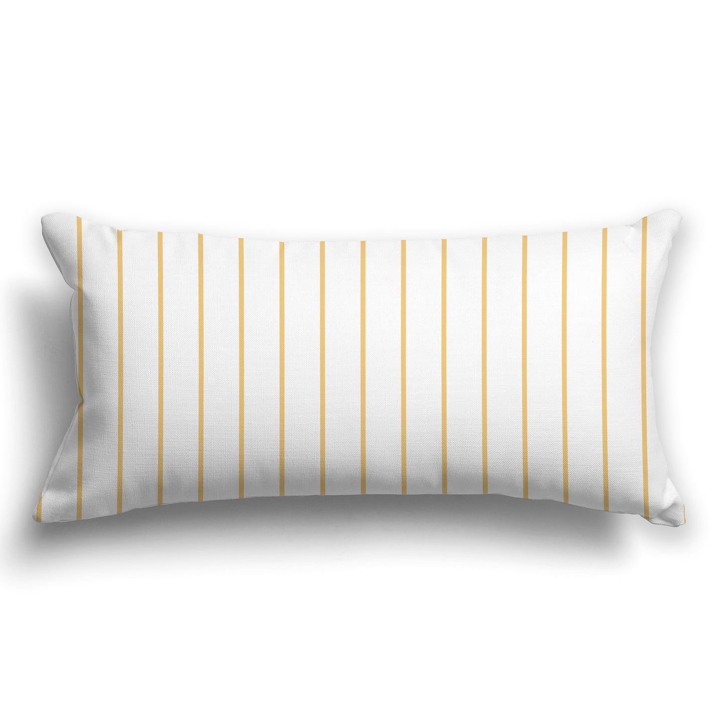 White/Beige-white Throw Pillow with Fine Yellow-orange Vertical Stripes on Front, CAPC-1131-151