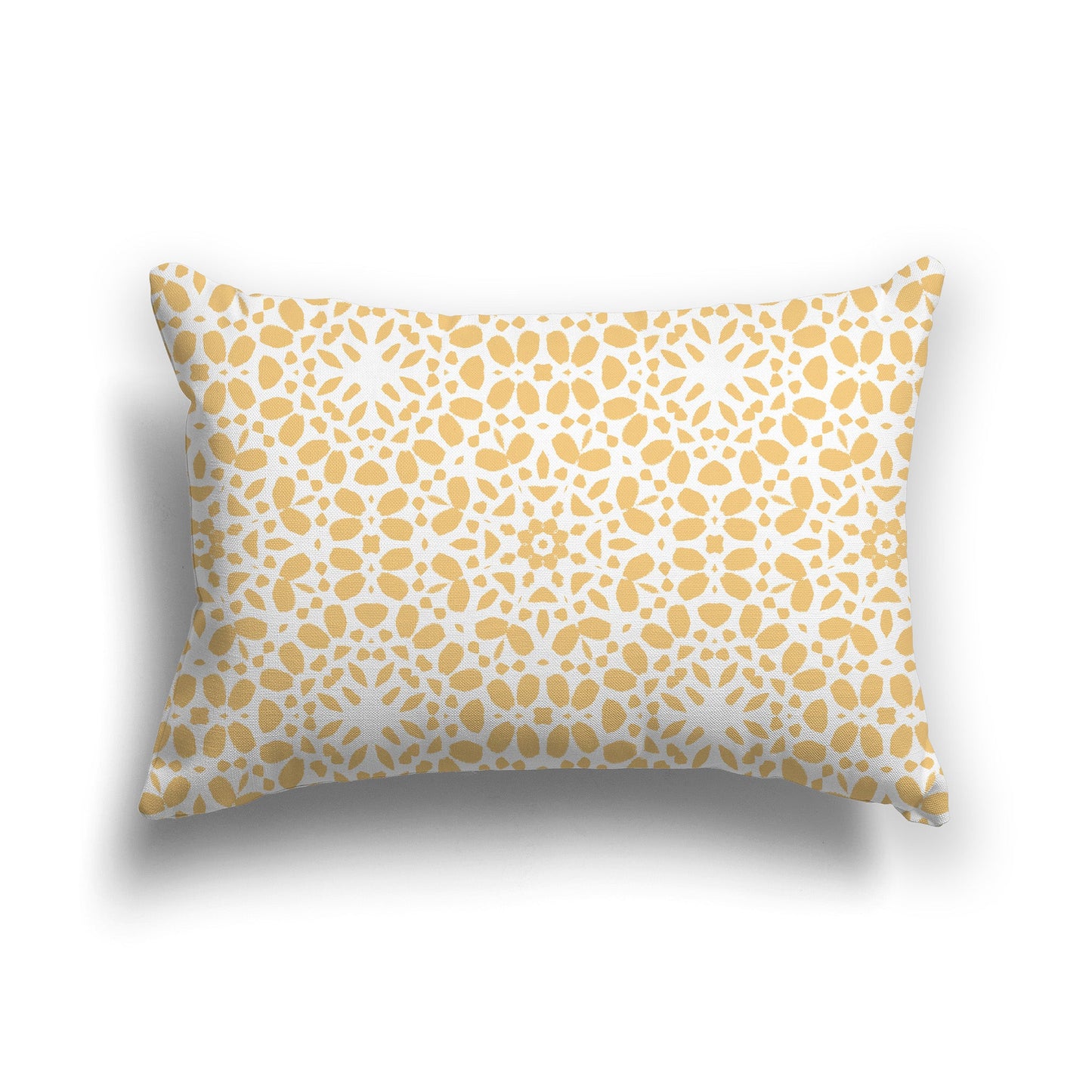 White/Beige-white Throw Pillow with Fine Yellow-orange Circular Pattern on Both Sides, CAPC-1131-191