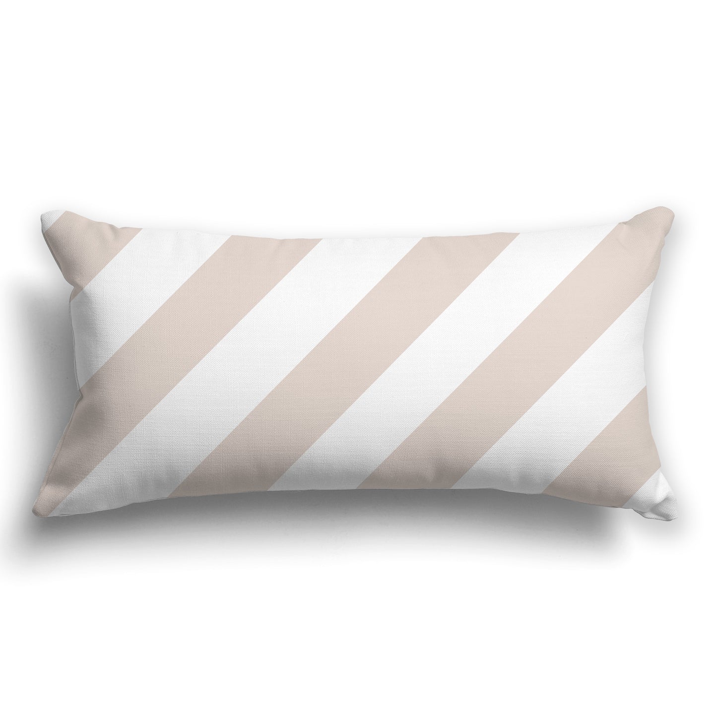 White/Beige-white Throw Pillow with Light Taupe Diagonal Bars on Both Sides, CAPC-1132-032