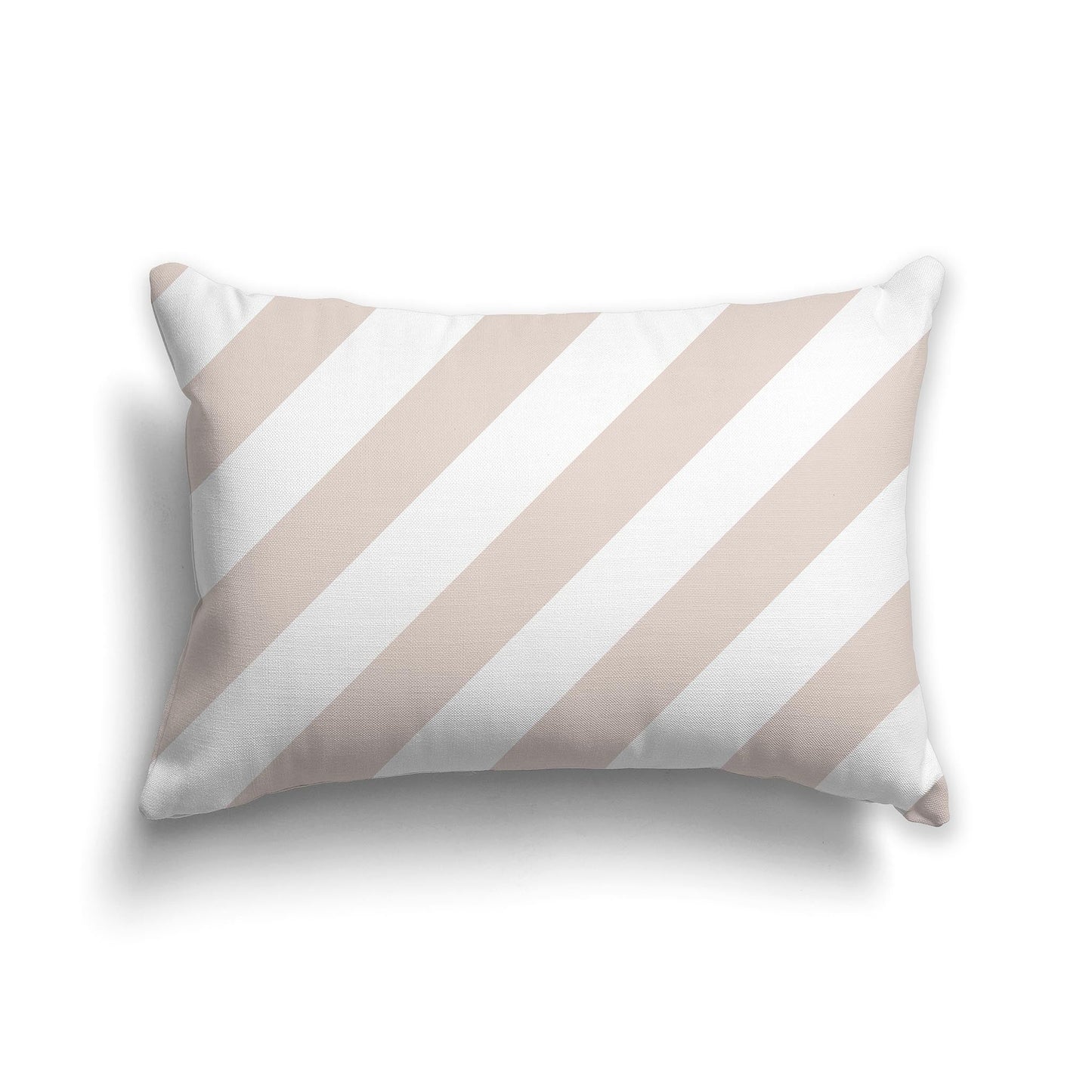 White/Beige-white Throw Pillow with Light Taupe Diagonal Bars on Both Sides, CAPC-1132-032